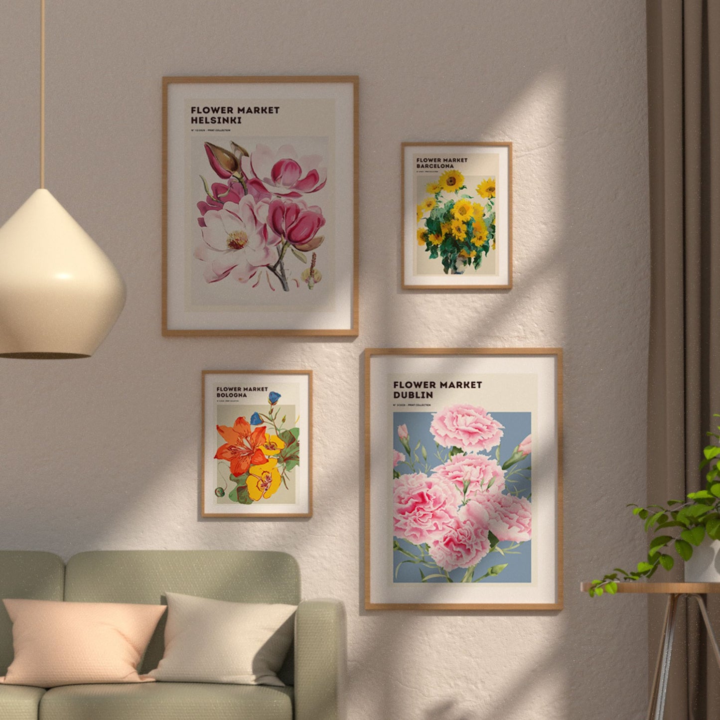 FLOWER MARKET BOLOGNA Art Print Poster