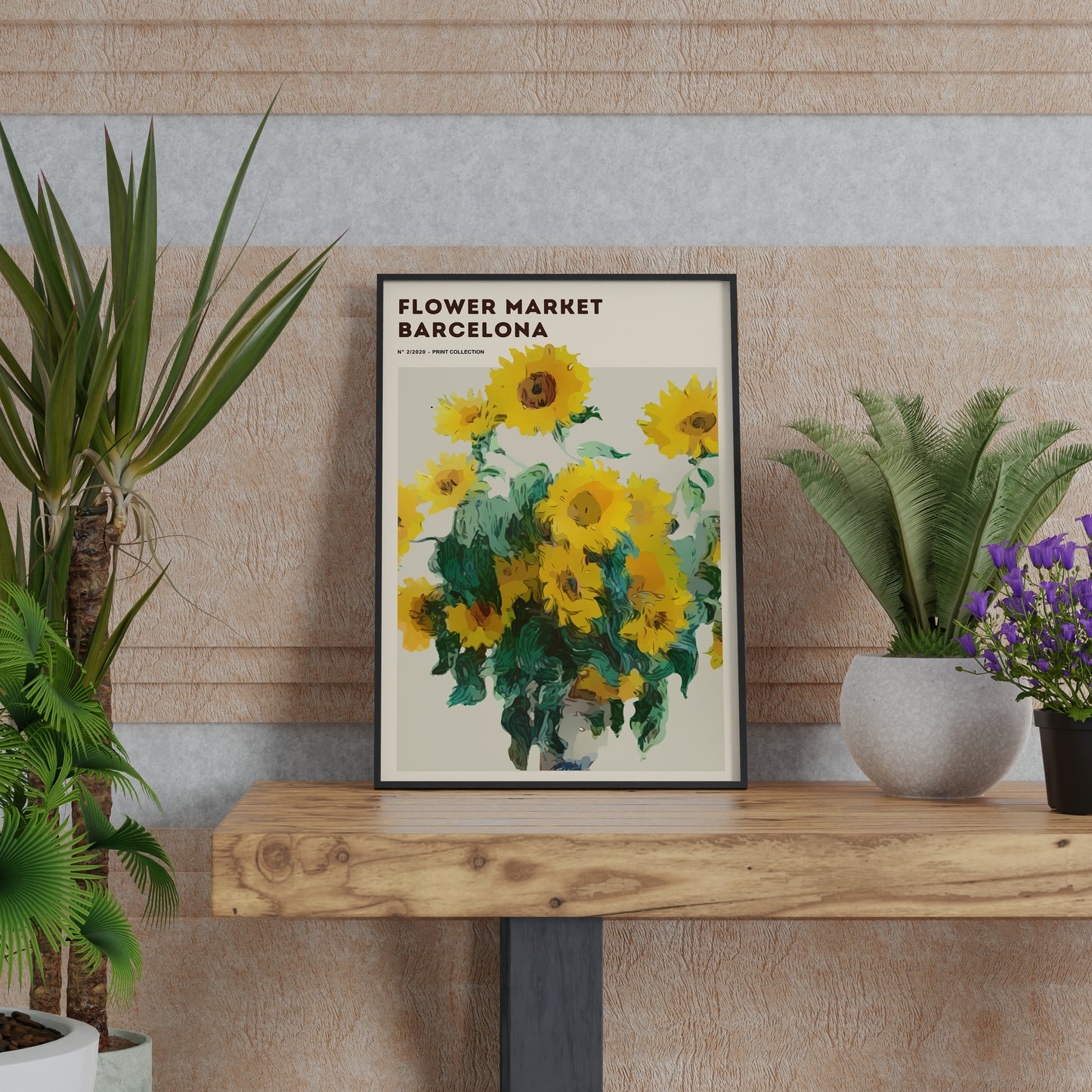 FLOWER MARKET BARCELONA Flower Art Print Poster
