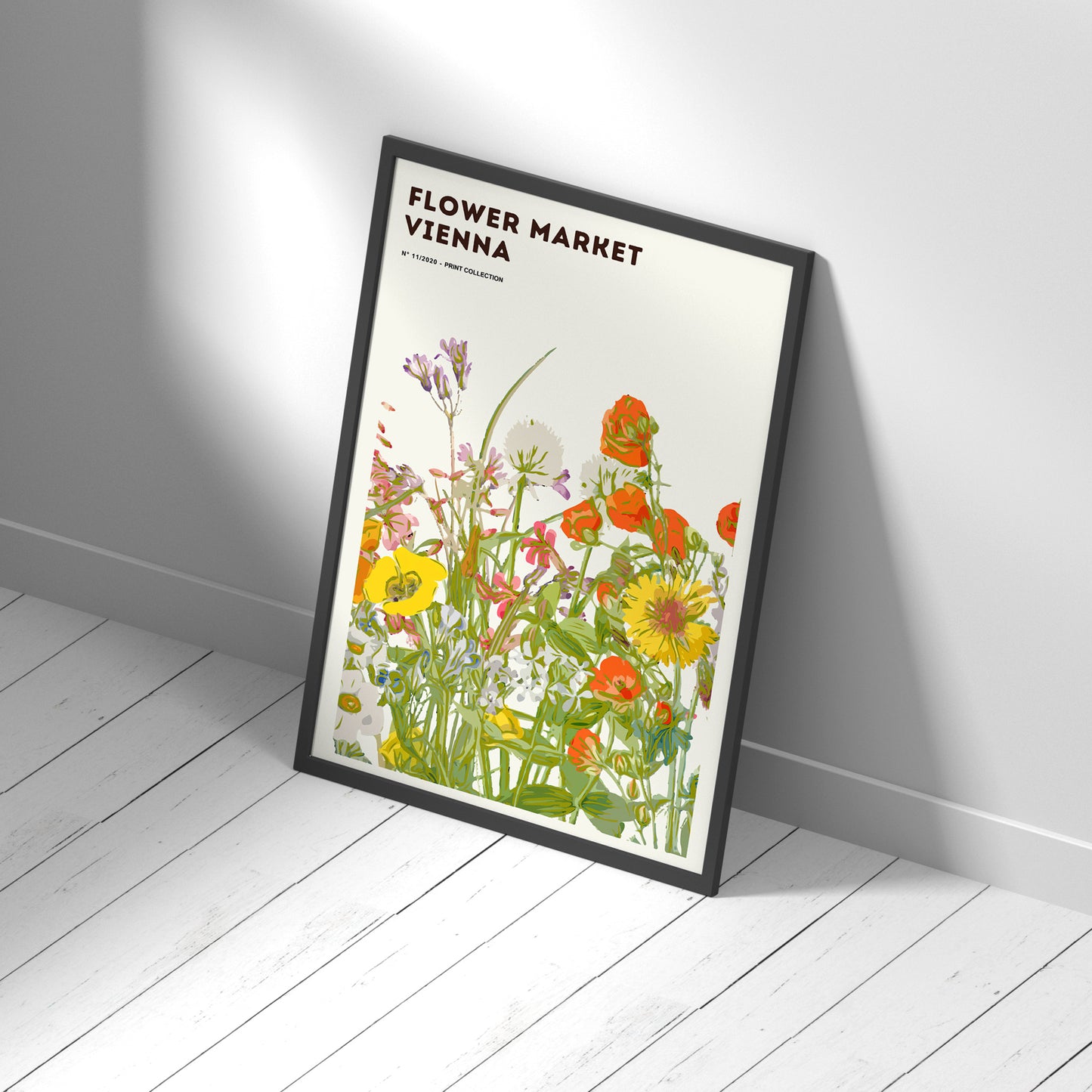 Framed Printed Wall Art FLOWER MARKET VIENNA Art Print 20-inch 28-inch 40x50 50x70CM
