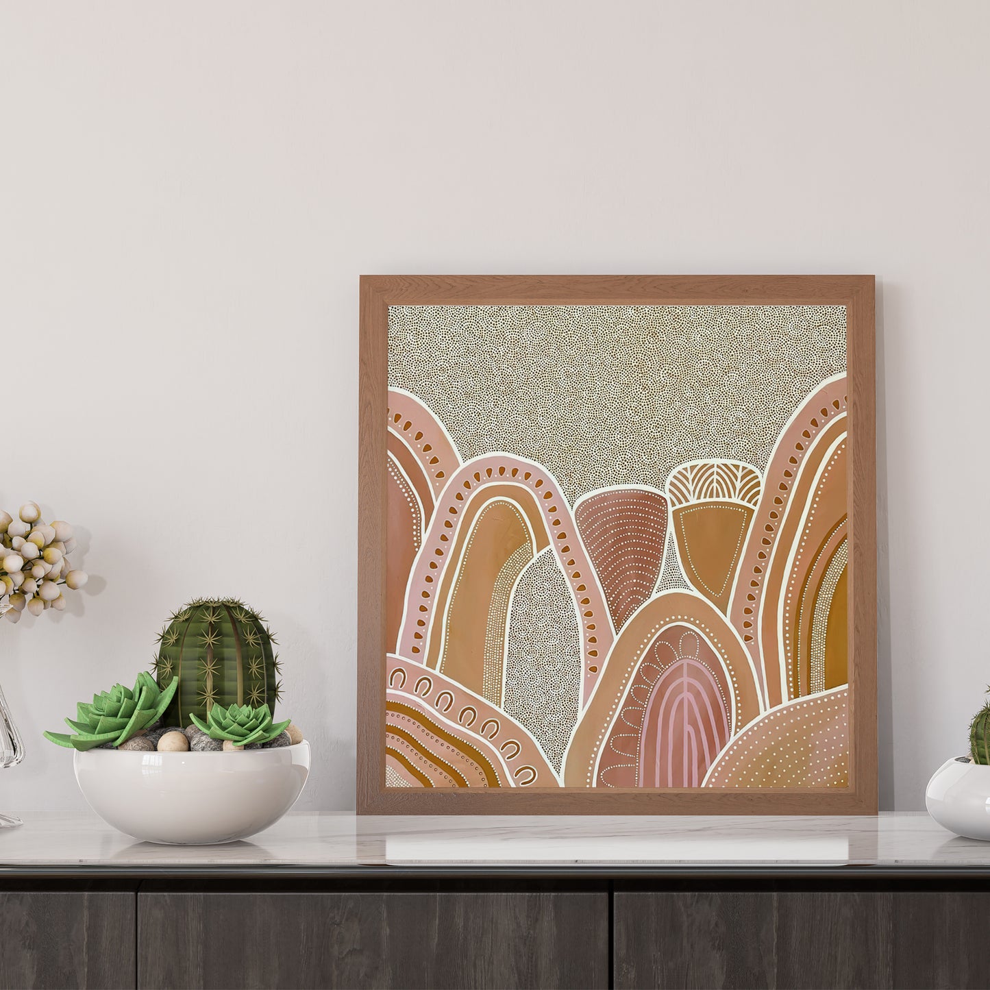 THE HILLS - Aboriginal Art Poster