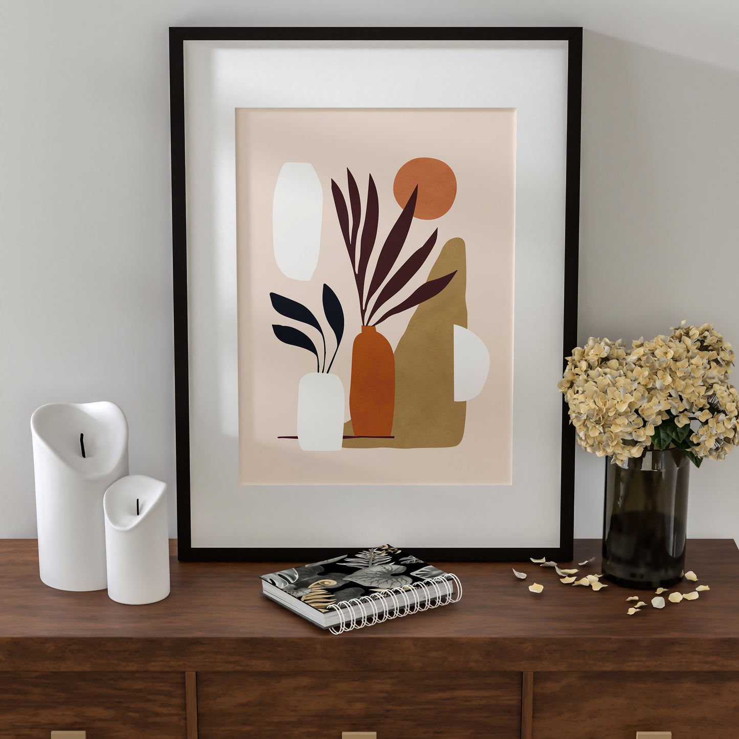 Colorful Abstract Plant No.2 Minimalist Art Poster
