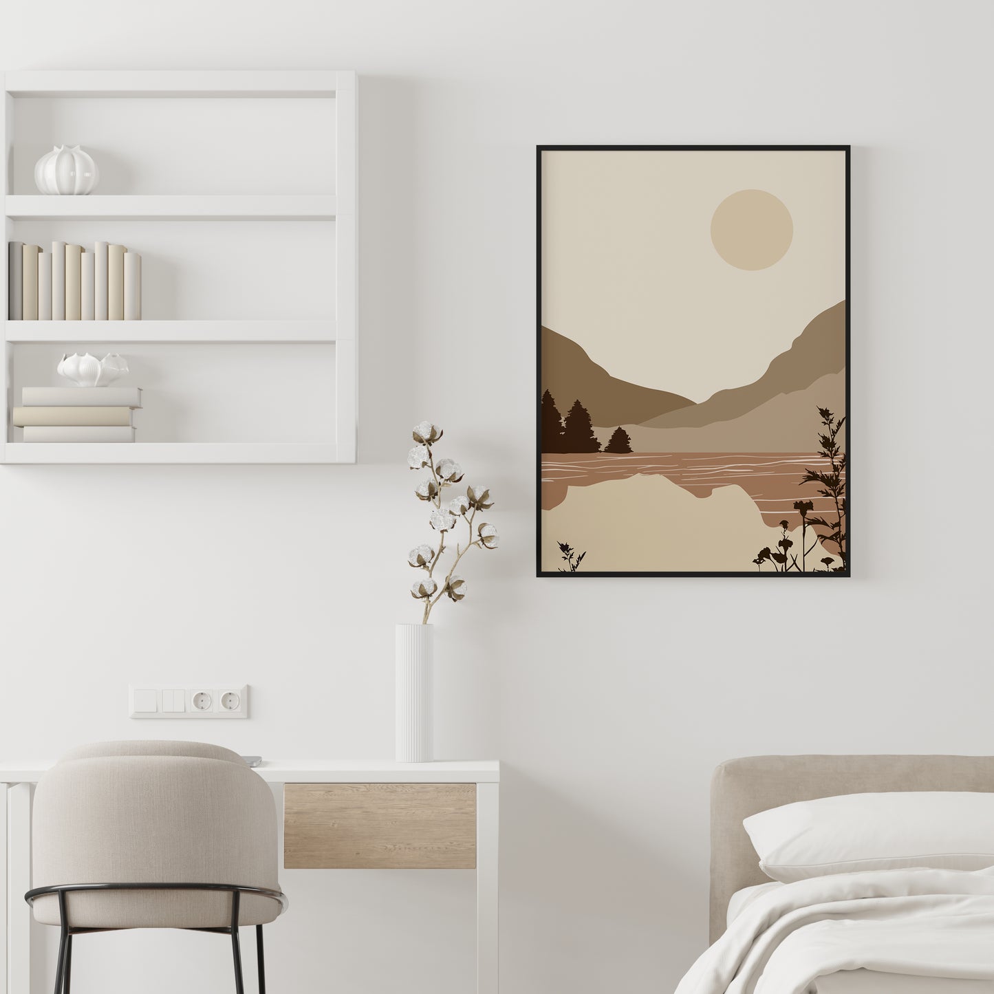 Morandi Color Shape No.1 Minimalist Art Poster