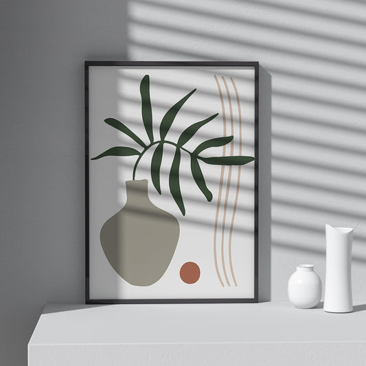 Framed Printed Abstract Soft Colored Shapes Minimalist Art 20-inch 28-inch 40x50 50x70CM