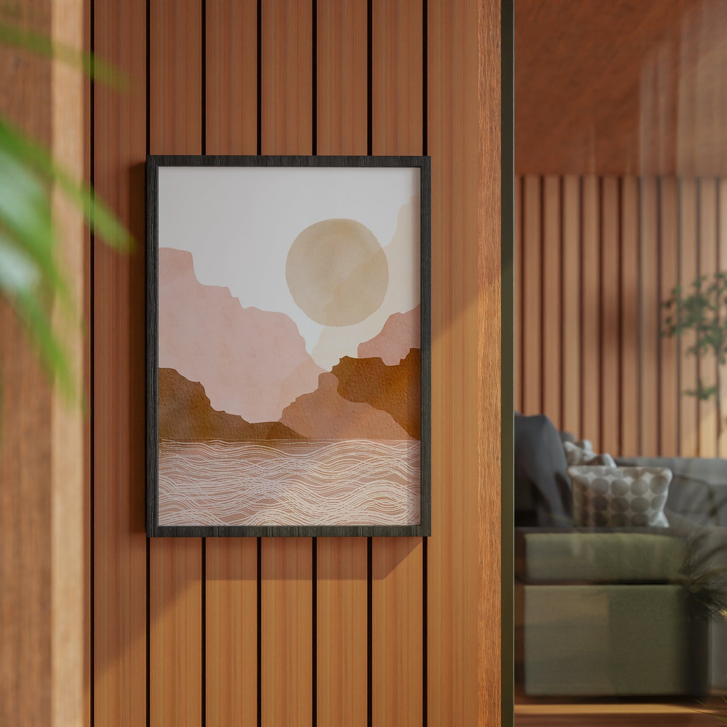 Morandi Sun & Beach No.1 Minimalist Art Poster