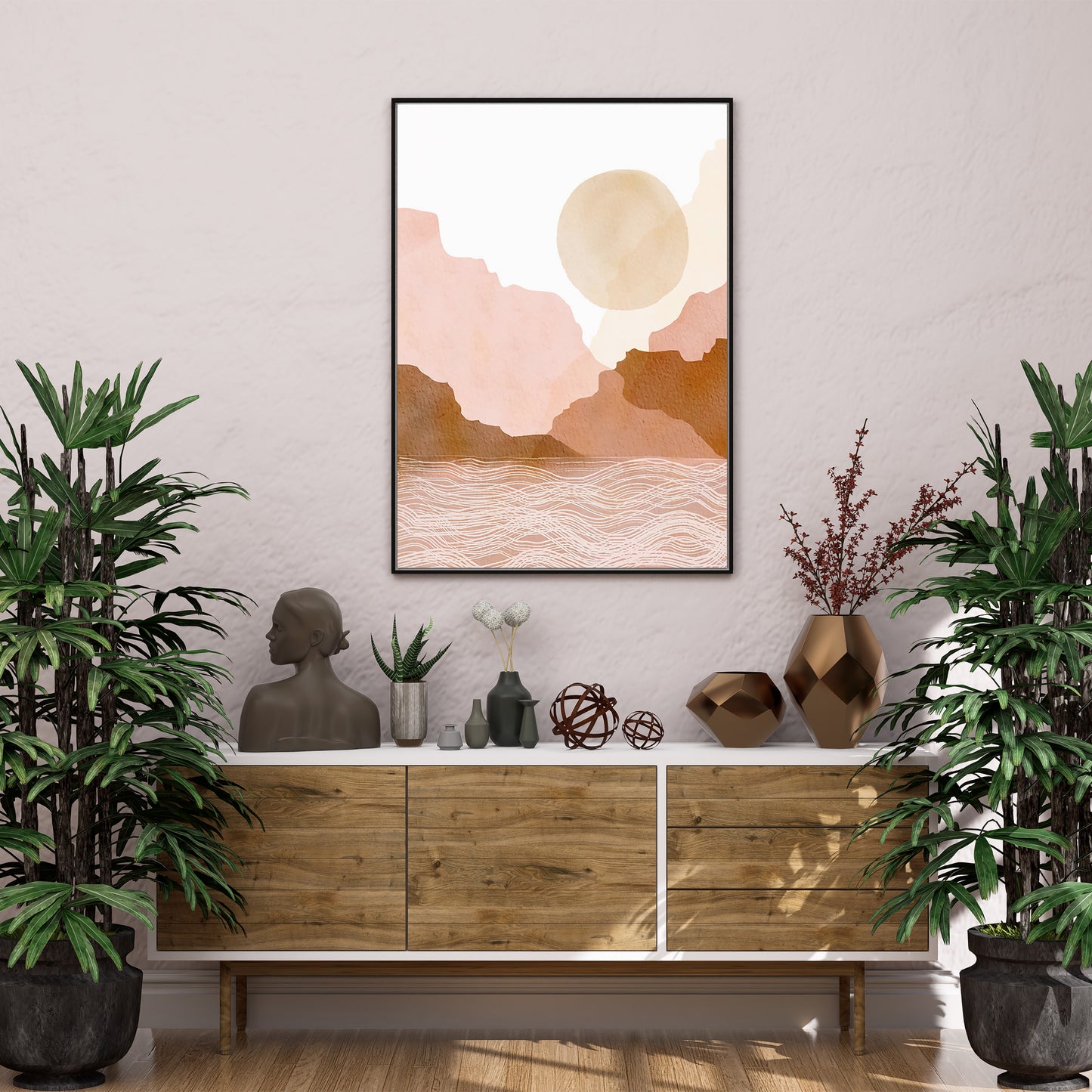 Morandi Sun & Beach No.1 Minimalist Art Poster
