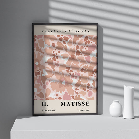Framed Printed H. MATISSE Botanical Pink Pattern Posters 20-inch 28-inch 40x50 50x70CM