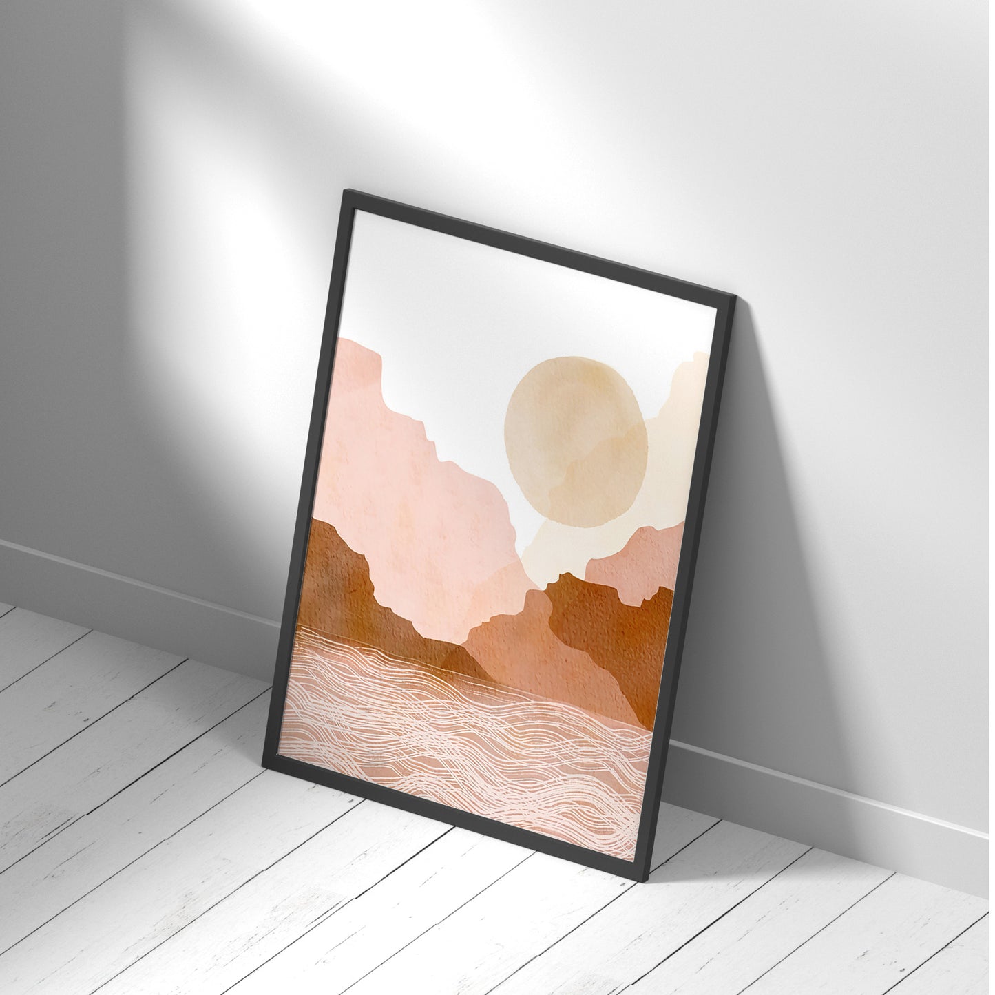 Morandi Sun & Beach No.1 Minimalist Art Poster