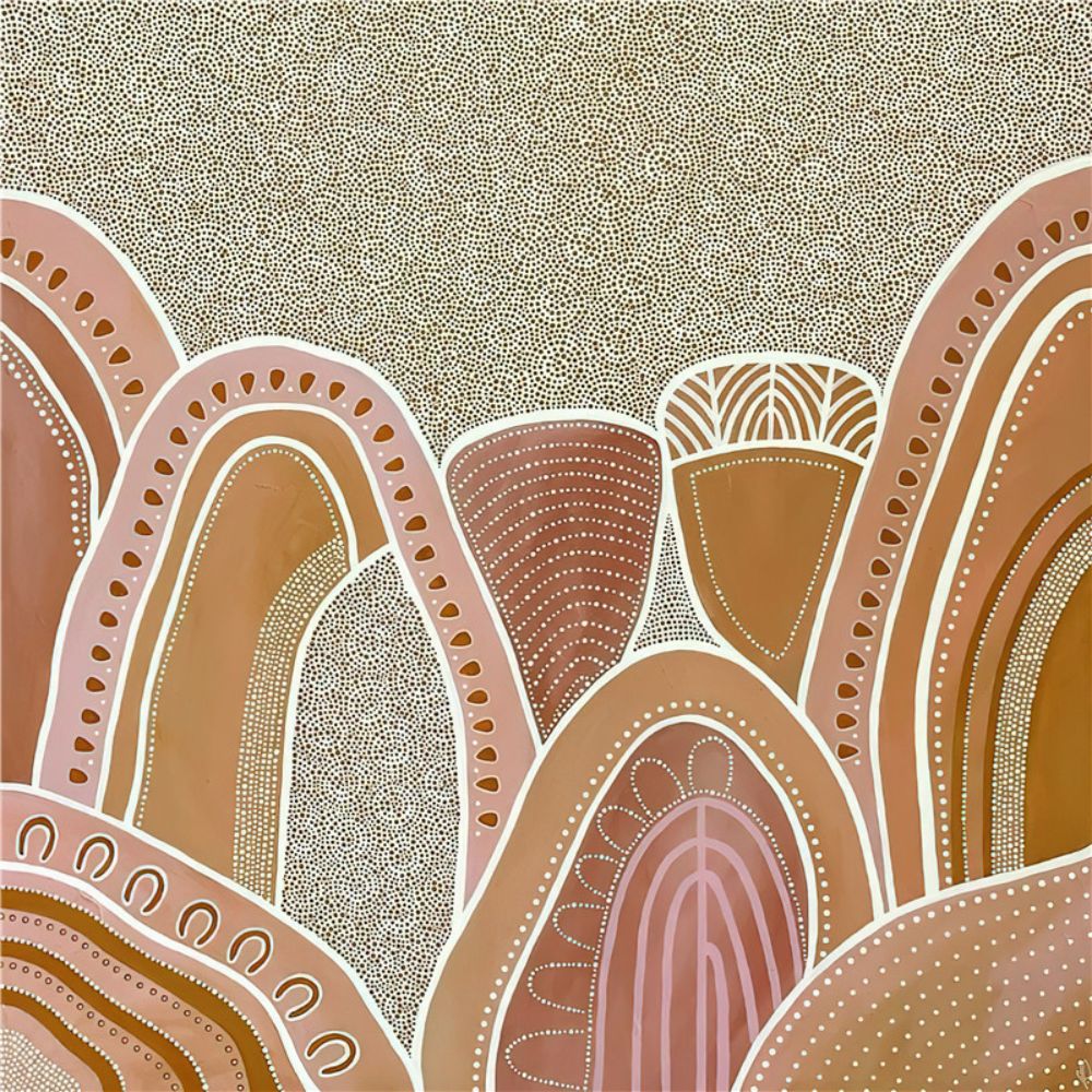 THE HILLS - Aboriginal Art Poster