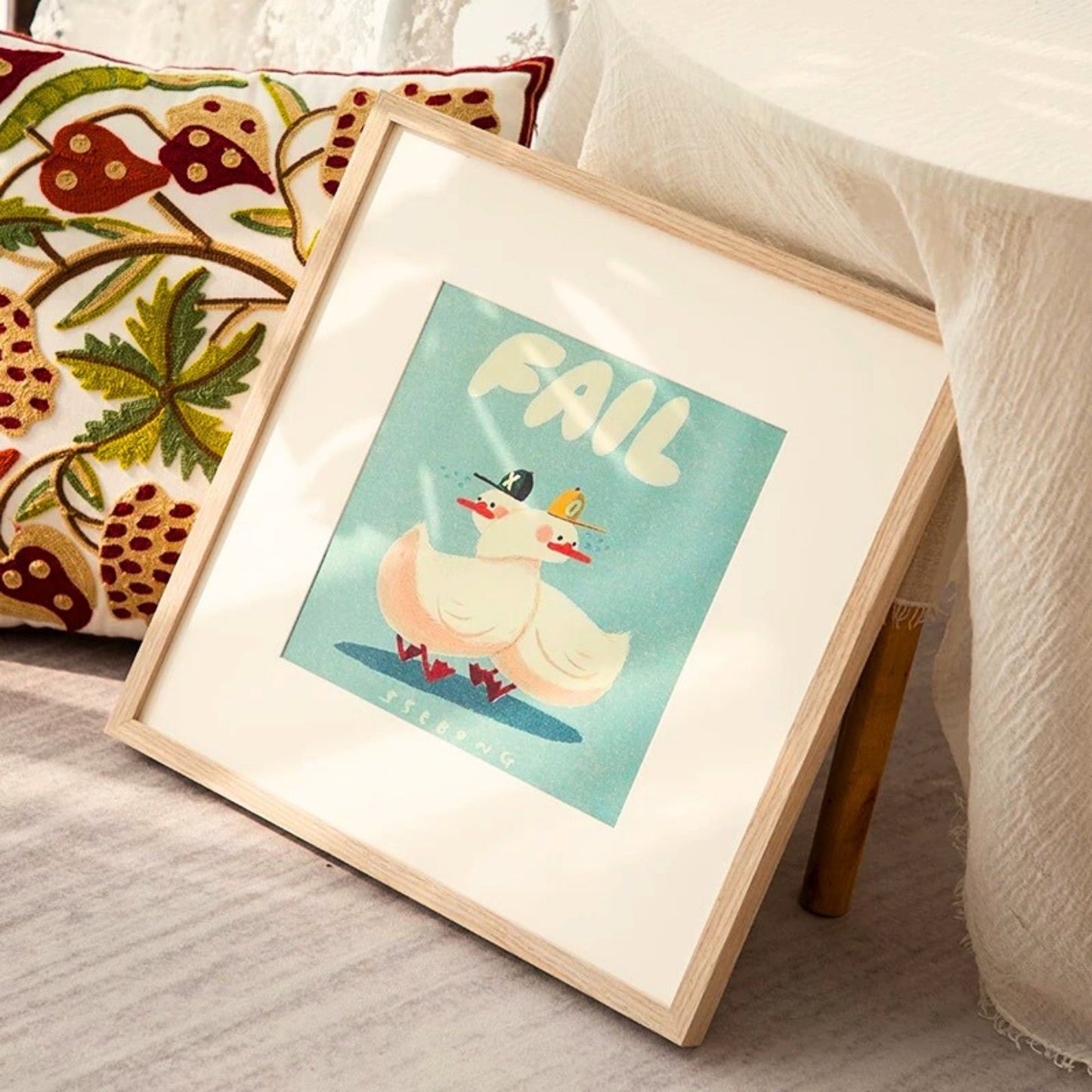 Square Wood Oak Photo Frame 24 inch 60x60cm Frame