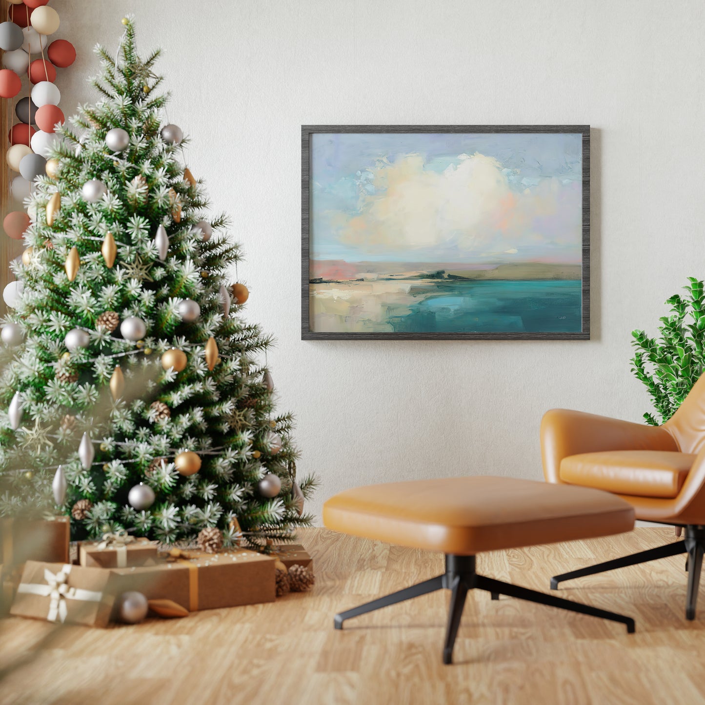 Marsh Painting Countryside Landscape Watercolor Painting Poster