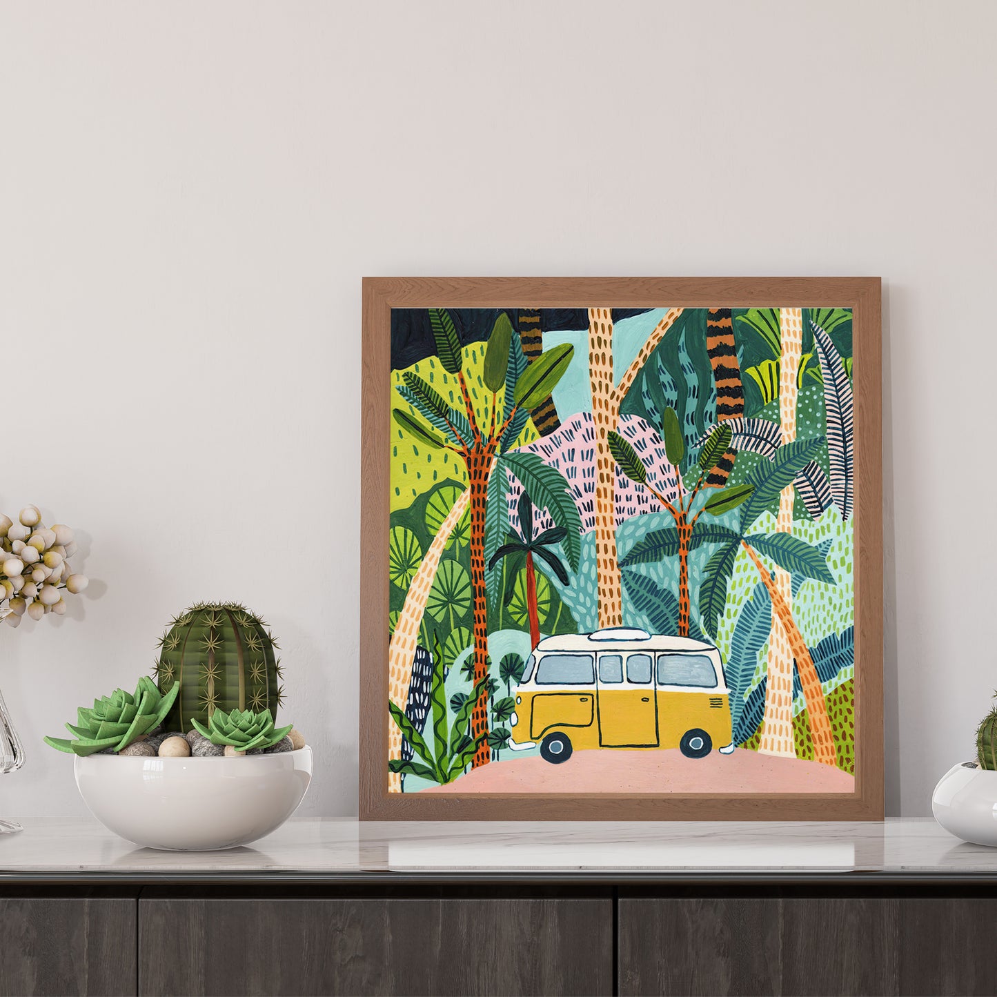 Animals in Jungle No.3 Art Painting Poster