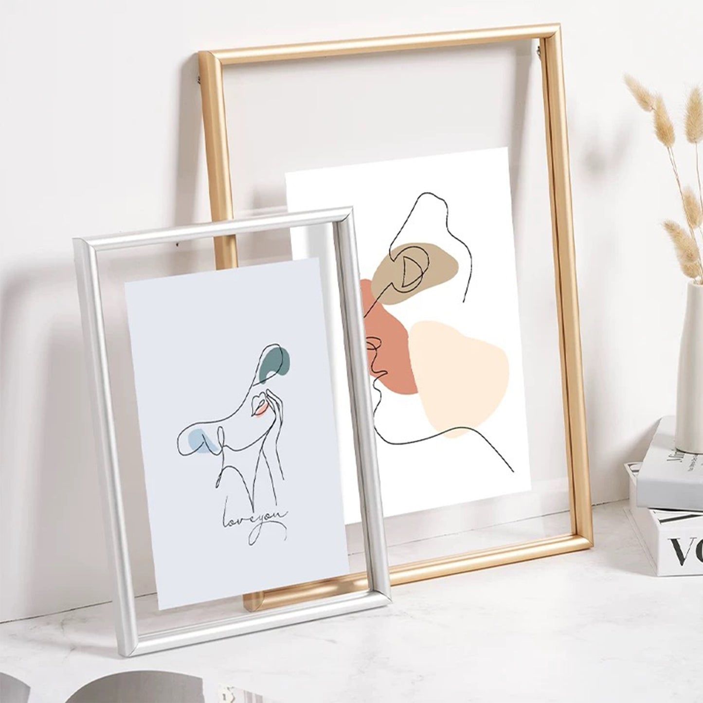 A3 Golden Aluminium Alloy Transparent Frame Hang A Wall Picture Frame Acrylic