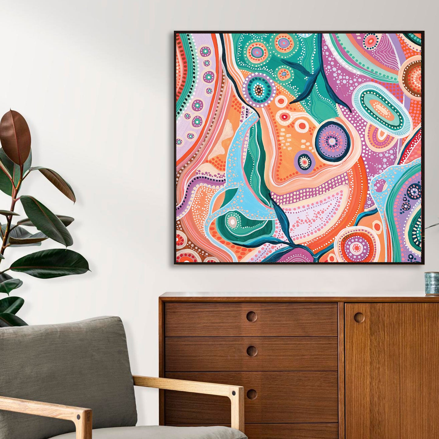Among The Wildflowers 2 - Aboriginal Art Poster