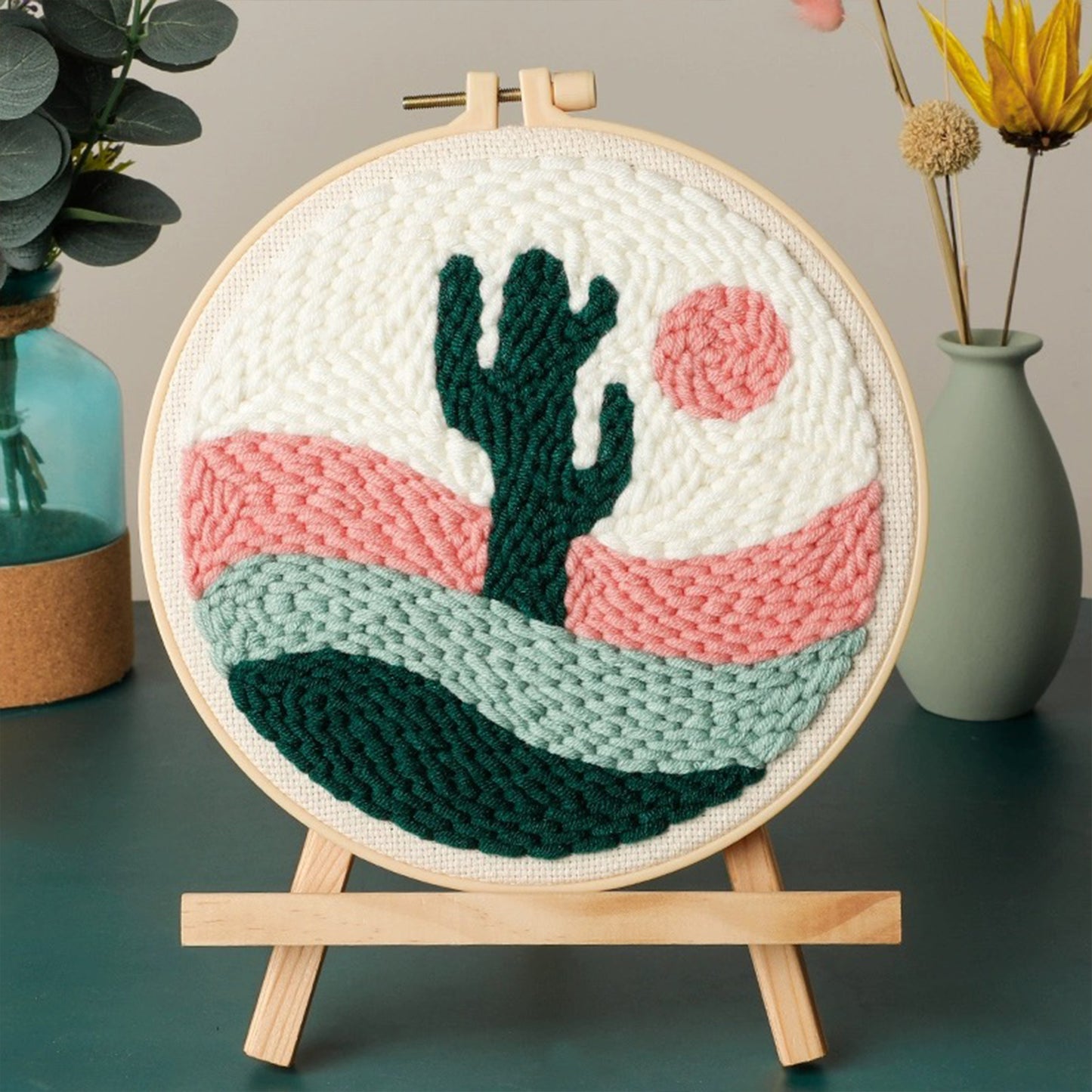 Cactus - Beginner Punch Needle Kit Embroidery Craft Kit