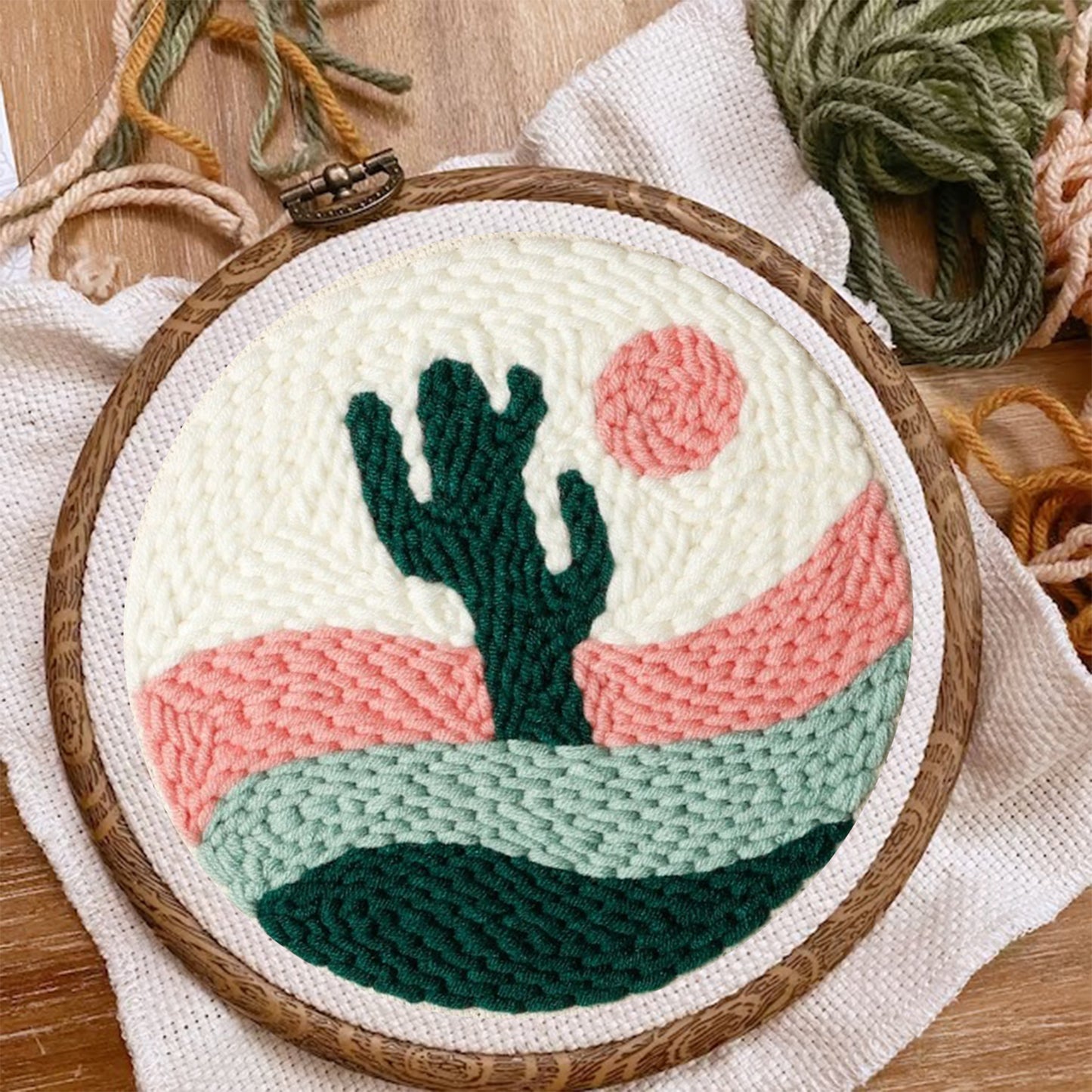 Cactus - Beginner Punch Needle Kit Embroidery Craft Kit