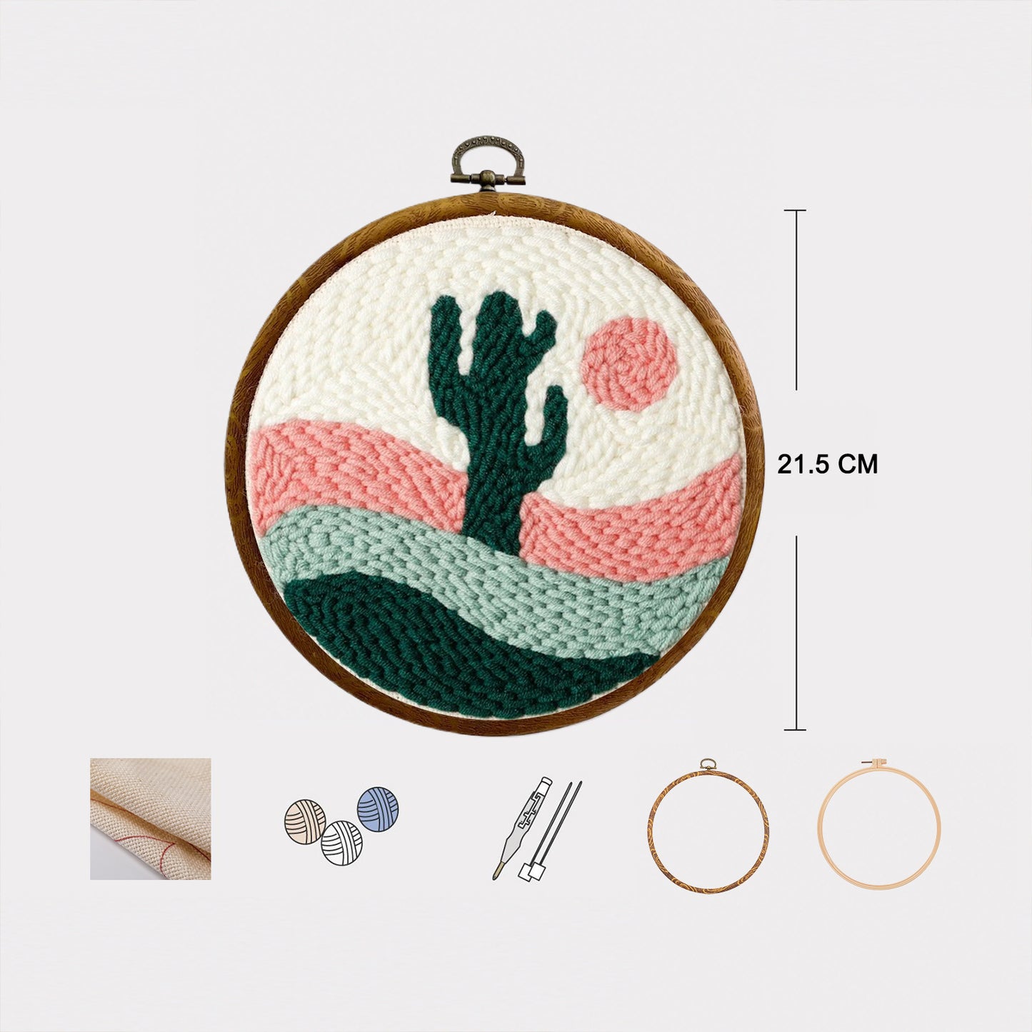 Cactus - Beginner Punch Needle Kit Embroidery Craft Kit