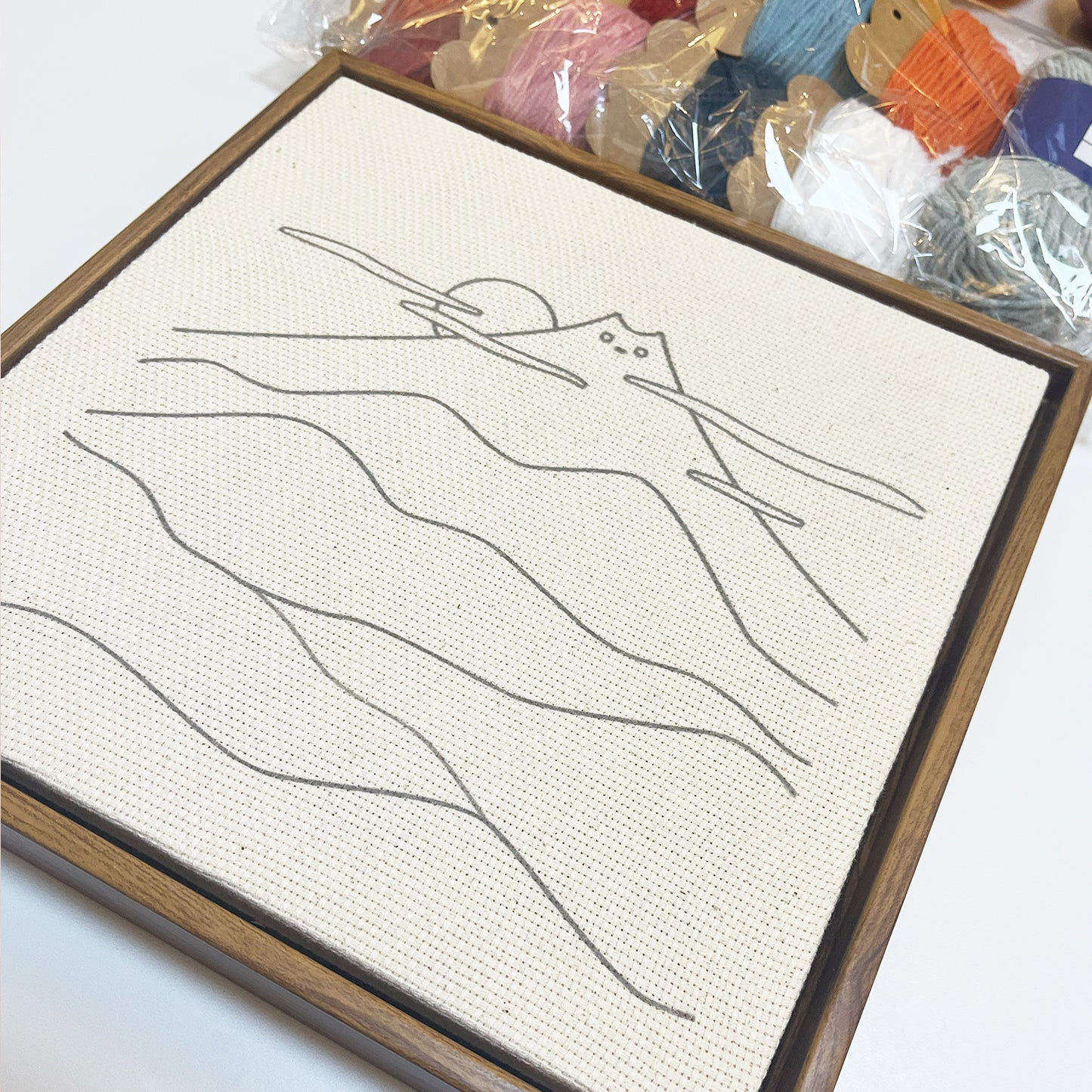 Cat Hill - Punch Needle Kit Embroidery Start Kit
