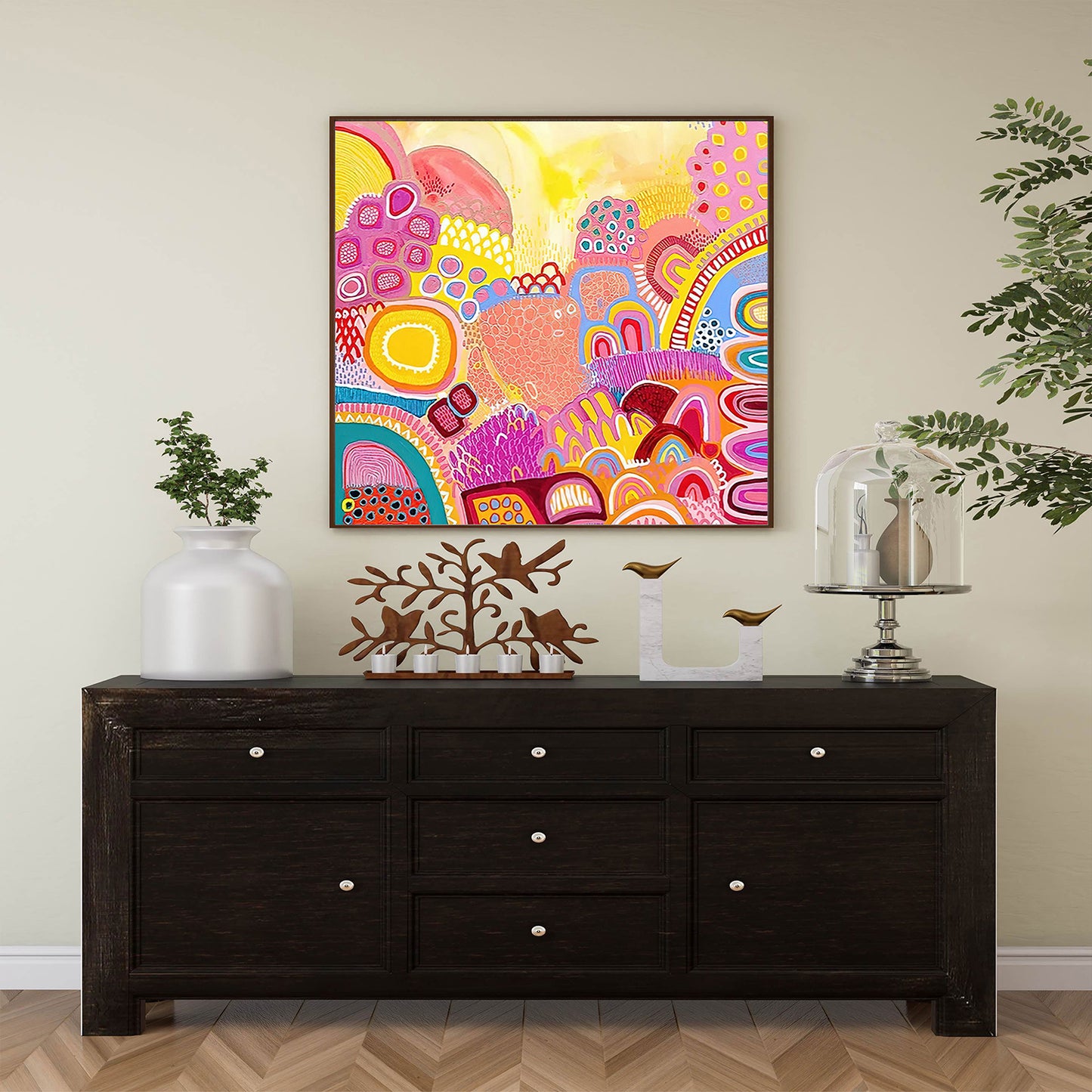 Dreaming & Gathering - Aboriginal Art Poster