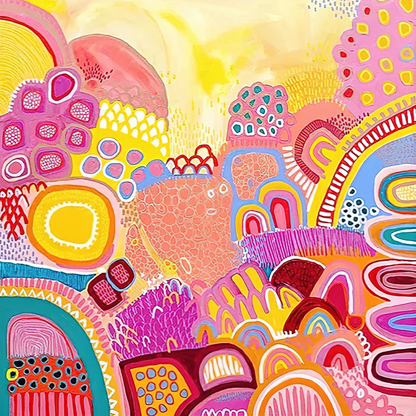 Dreaming & Gathering - Aboriginal Art Poster