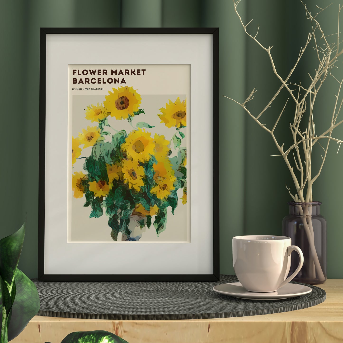 FLOWER MARKET BARCELONA Flower Art Print Poster