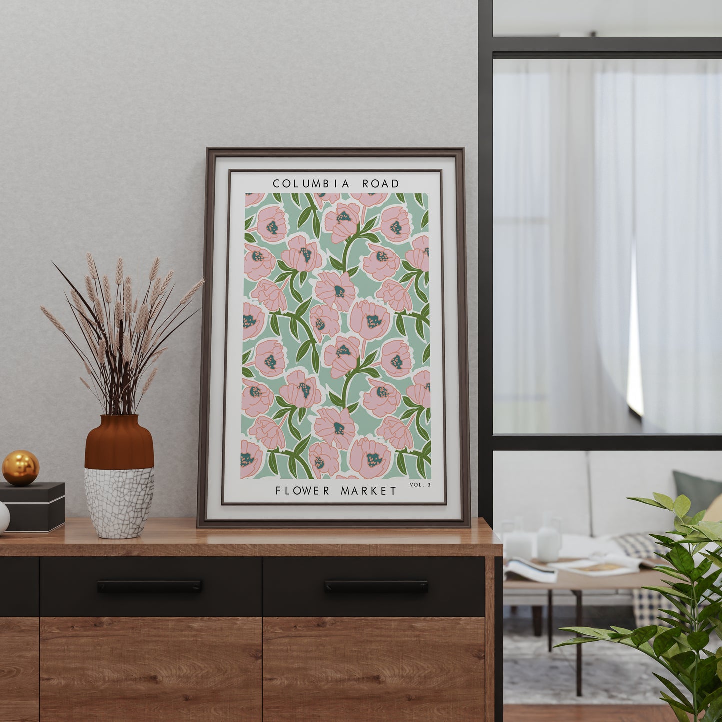 FLOWER MARKET COLUMBIA ROAD Art Print Poster