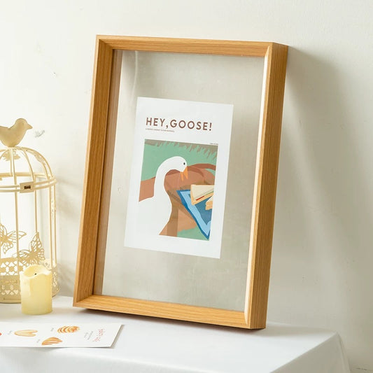 A4 Double Sided Glass Floating Frame Transparency Frame Shadow Box Photo Frames Size