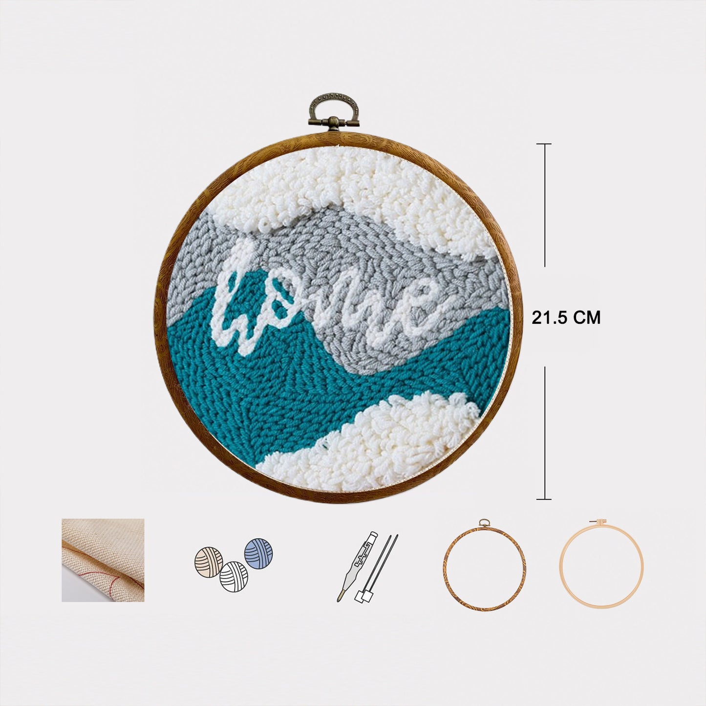 LOVE - Beginner Punch Needle Kit Embroidery Craft Kit