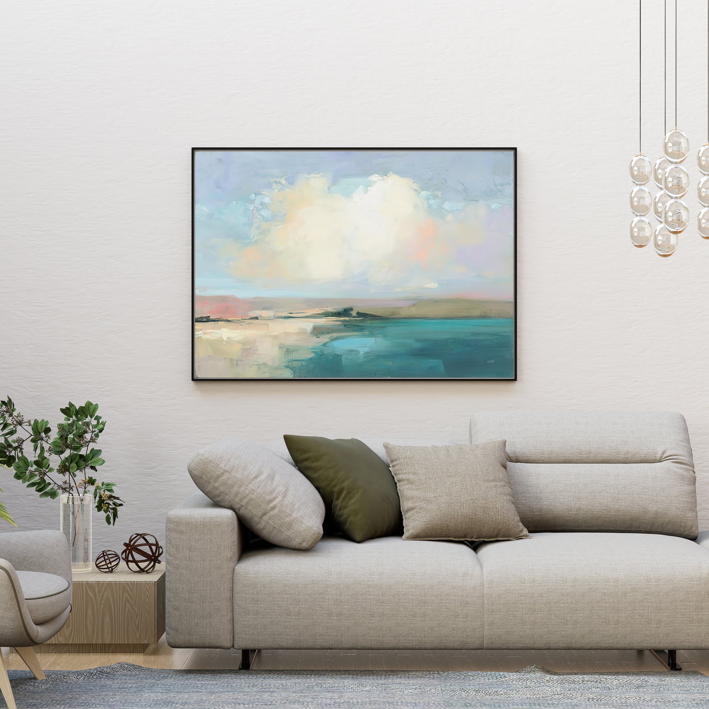 Marsh Painting Countryside Landscape Watercolor Painting Poster