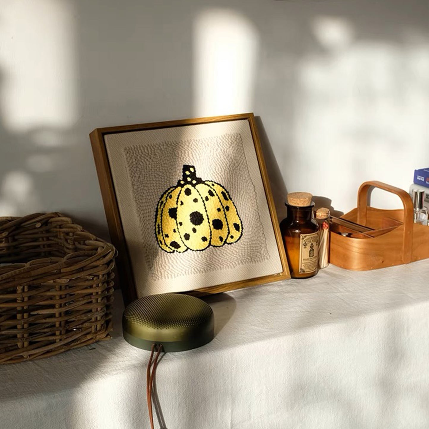 YAYOI KUSAMA-Inspired Pumpkin - Punch Needle Kit Embroidery