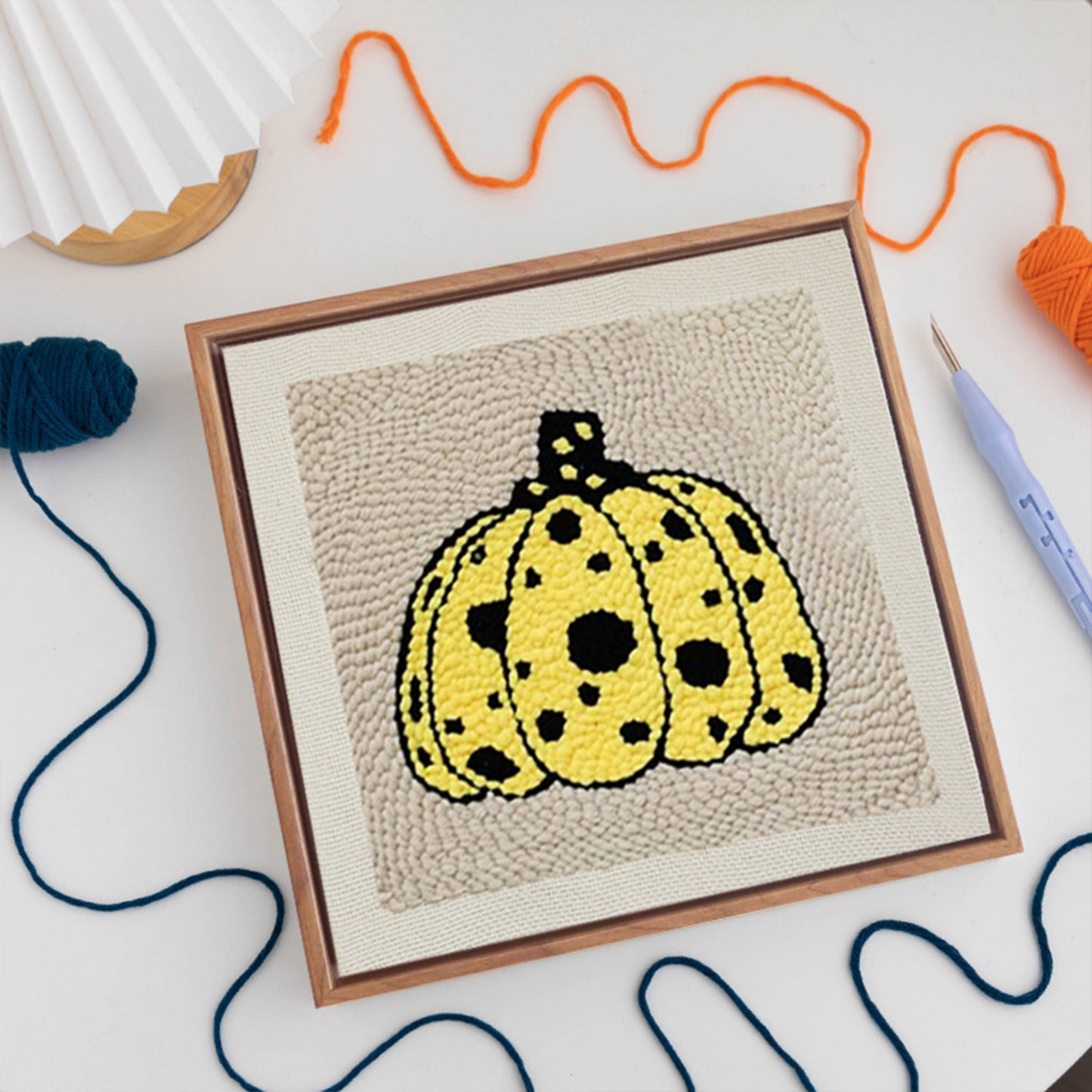 Pumpkin - Punch Needle Kit Embroidery Start Kit