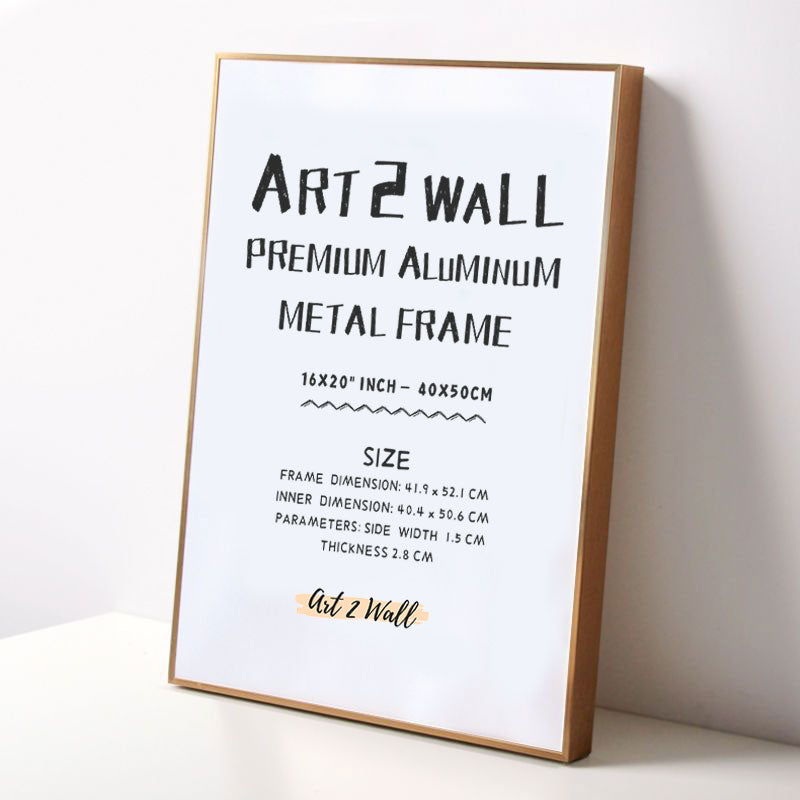 Gold Premium Aluminum Metal Photo Frame 16x20" 20x28" inch 40x50CM 50x70CM