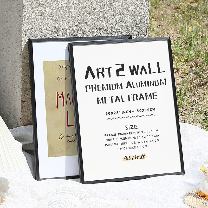 Black Premium Aluminum Metal Photo Frame 16x20" 20x28" inch 40x50CM 50x70CM