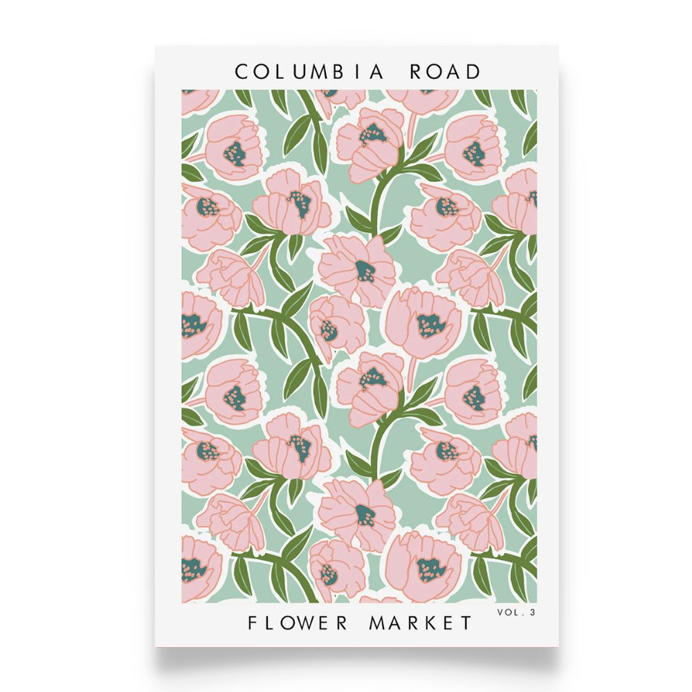 FLOWER MARKET COLUMBIA ROAD Art Print Poster
