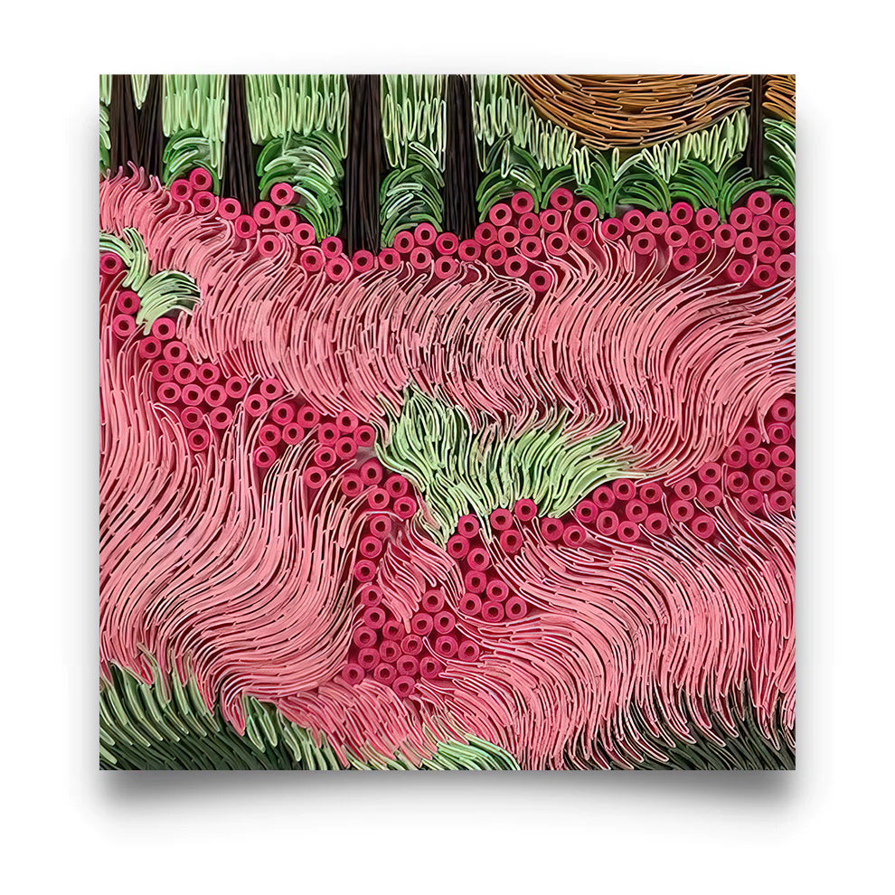 Red Dancing Feather - Aboriginal Art Poster