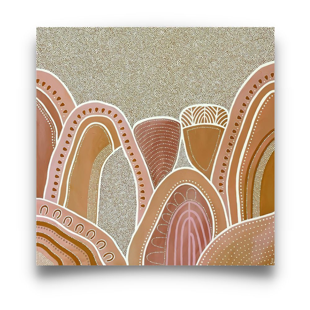 THE HILLS - Aboriginal Art Poster