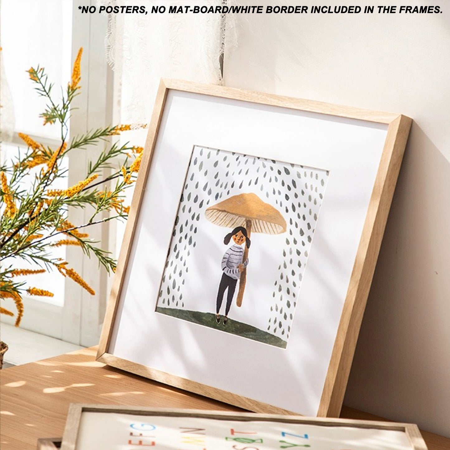 Square Wood Oak Photo Frame 24 inch 60x60cm