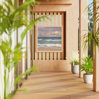 Pastel Sky Beach Art Painting Poster
