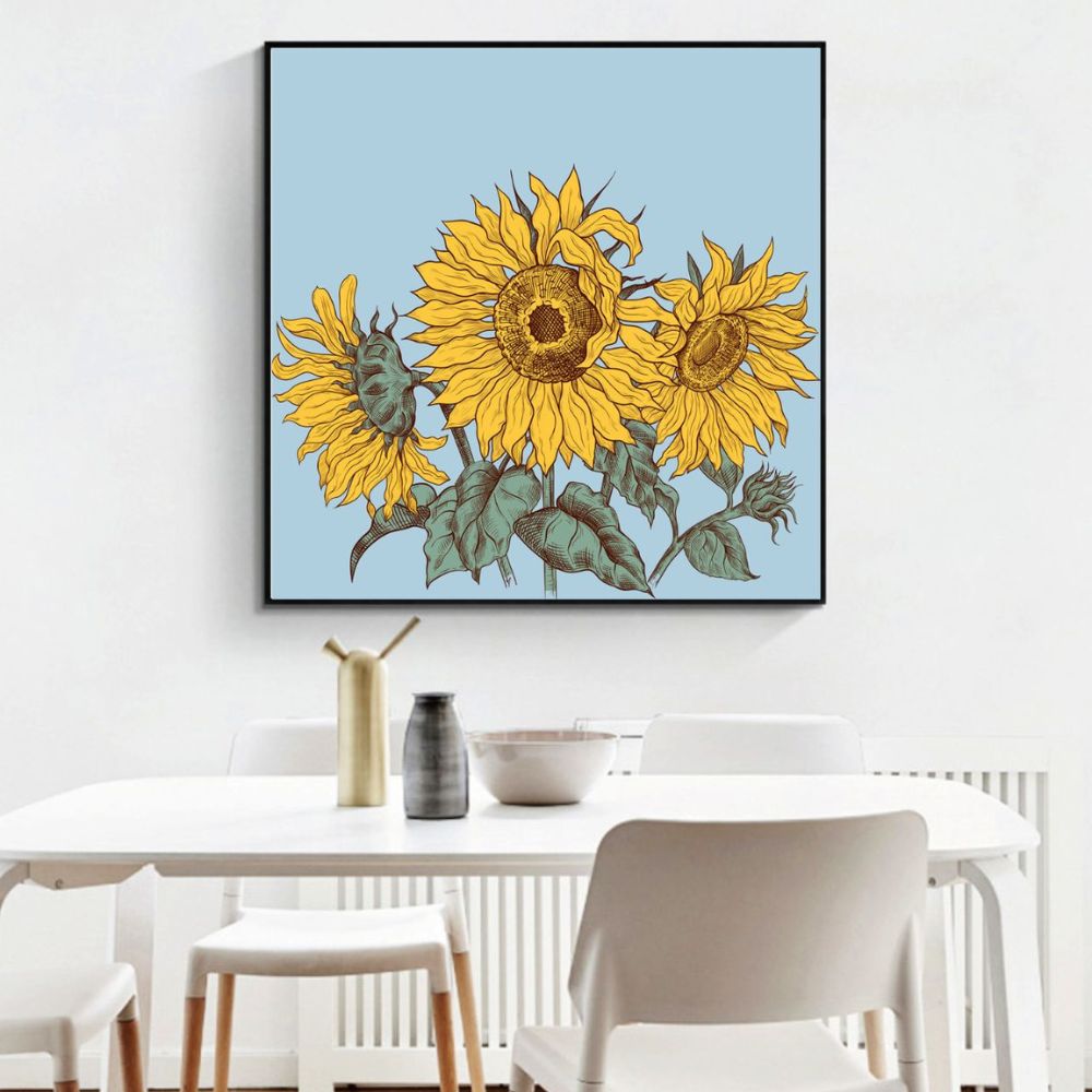 SUNFLOWER Art Painting Poster