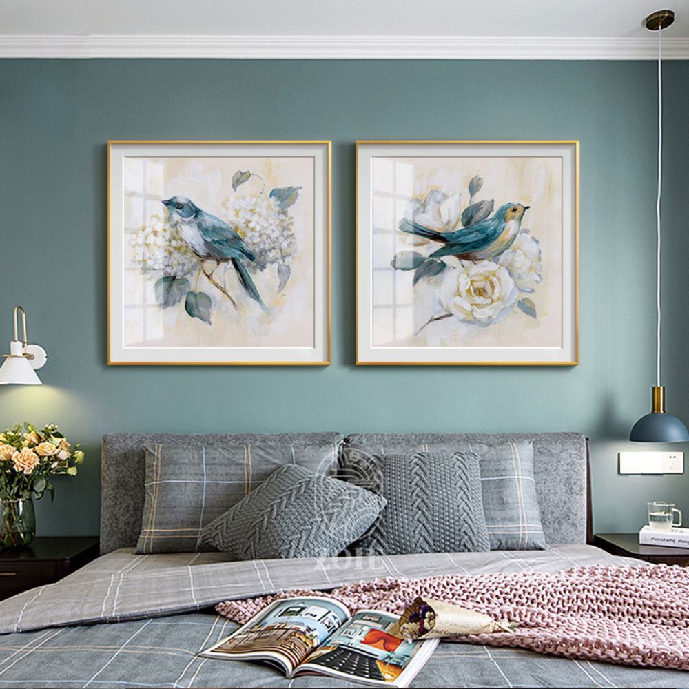 Bird and Flower No.2 Art Oil Painting Poster