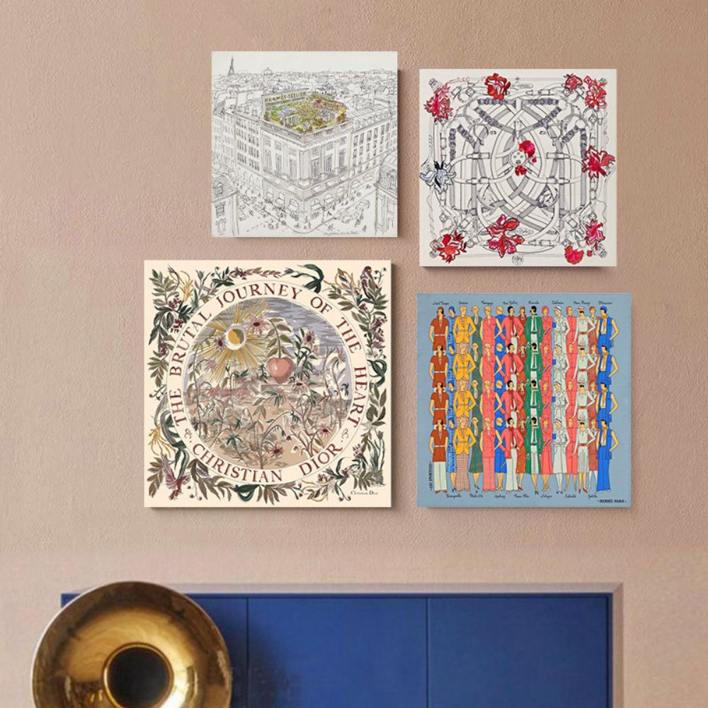 Boutique Hermes Scarf No.3 Print Poster