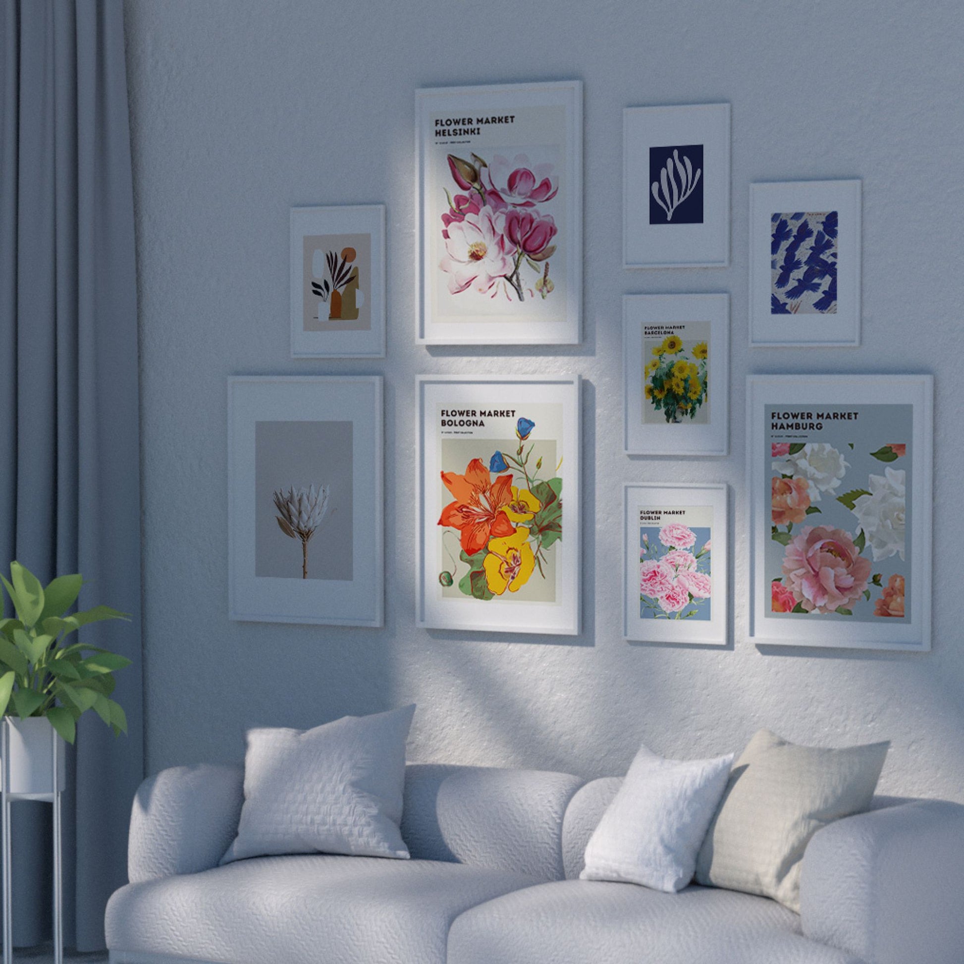 FLOWER MARKET BOLOGNA Art Print Poster
