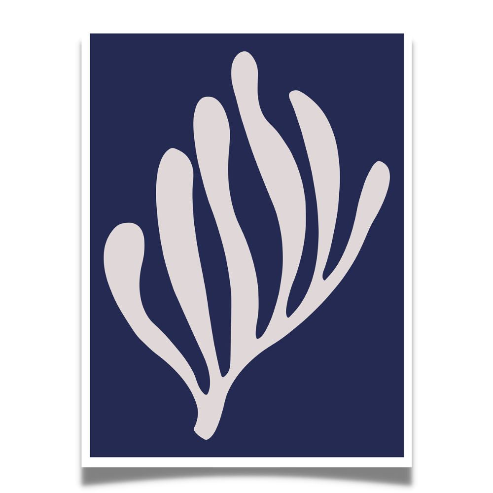 Abstract Blue Matisse Art Print No.3 Minimalist Art Poster