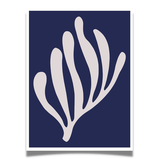 Abstract Blue Matisse Art Print No.3 Minimalist Art Poster