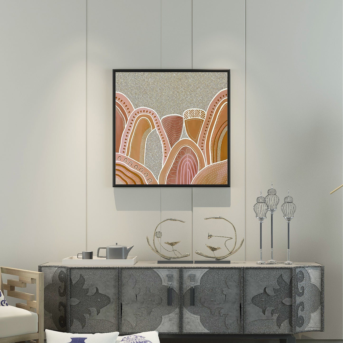 THE HILLS - Aboriginal Art Poster