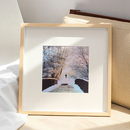 Set of 2 Wall Art Framed Posters - Romantic Winter City View Art