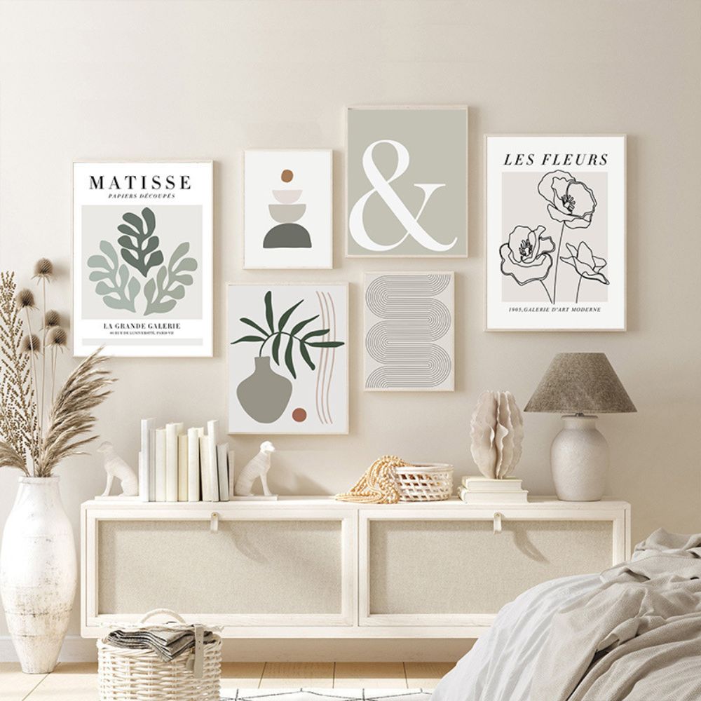 Soft Colored Shapes Abstract Plant No.1 Minimalist Art Poster