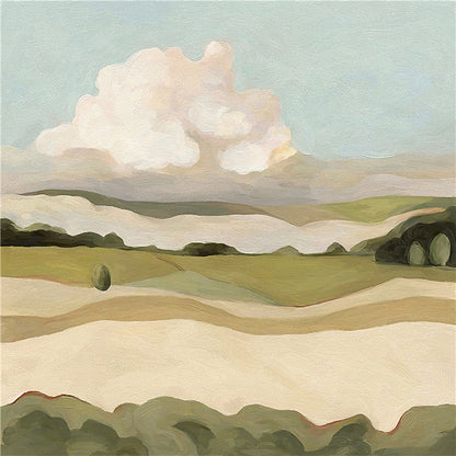 Calm Field N0.1  Art Oil Painting Poster