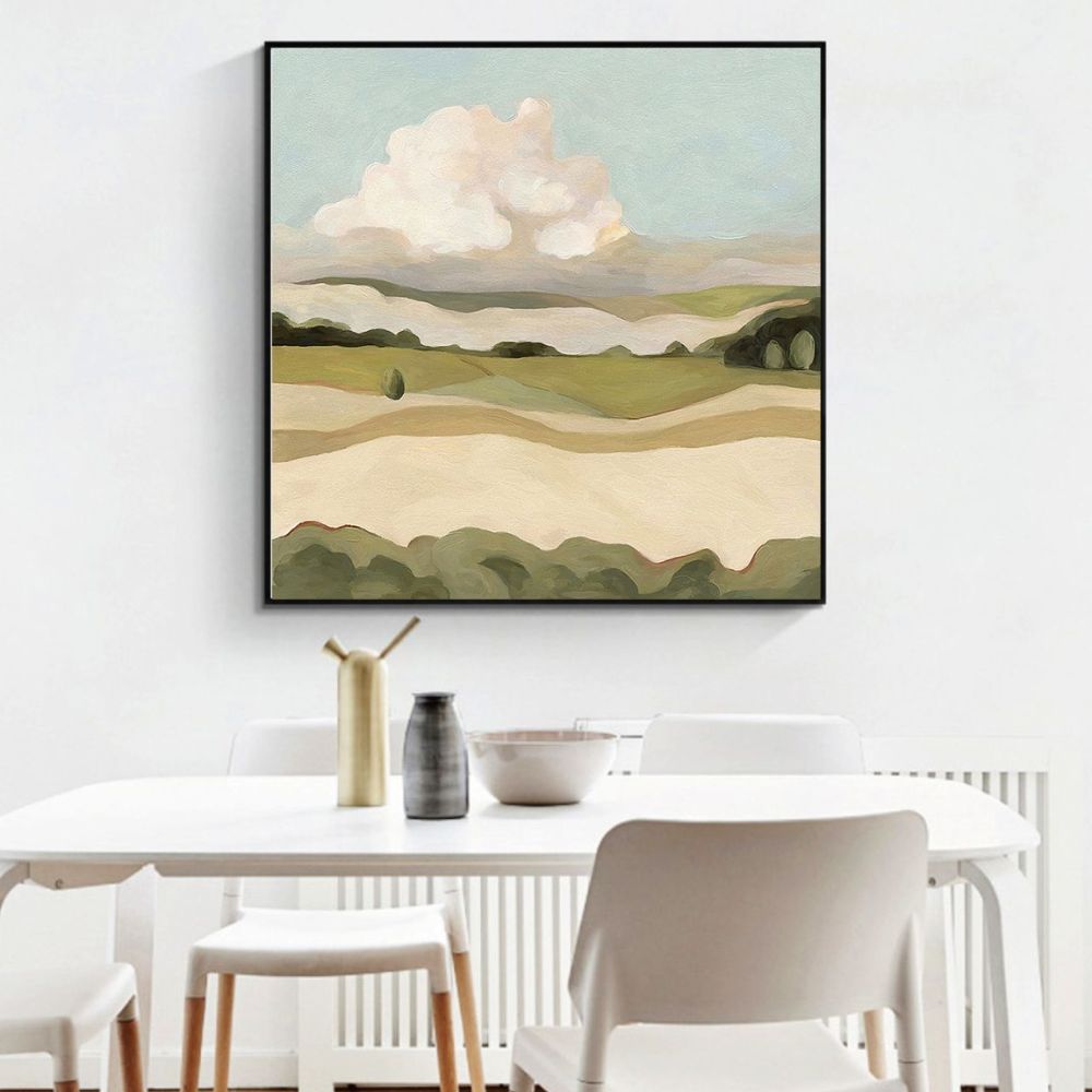 Calm Field N0.1  Art Oil Painting Poster