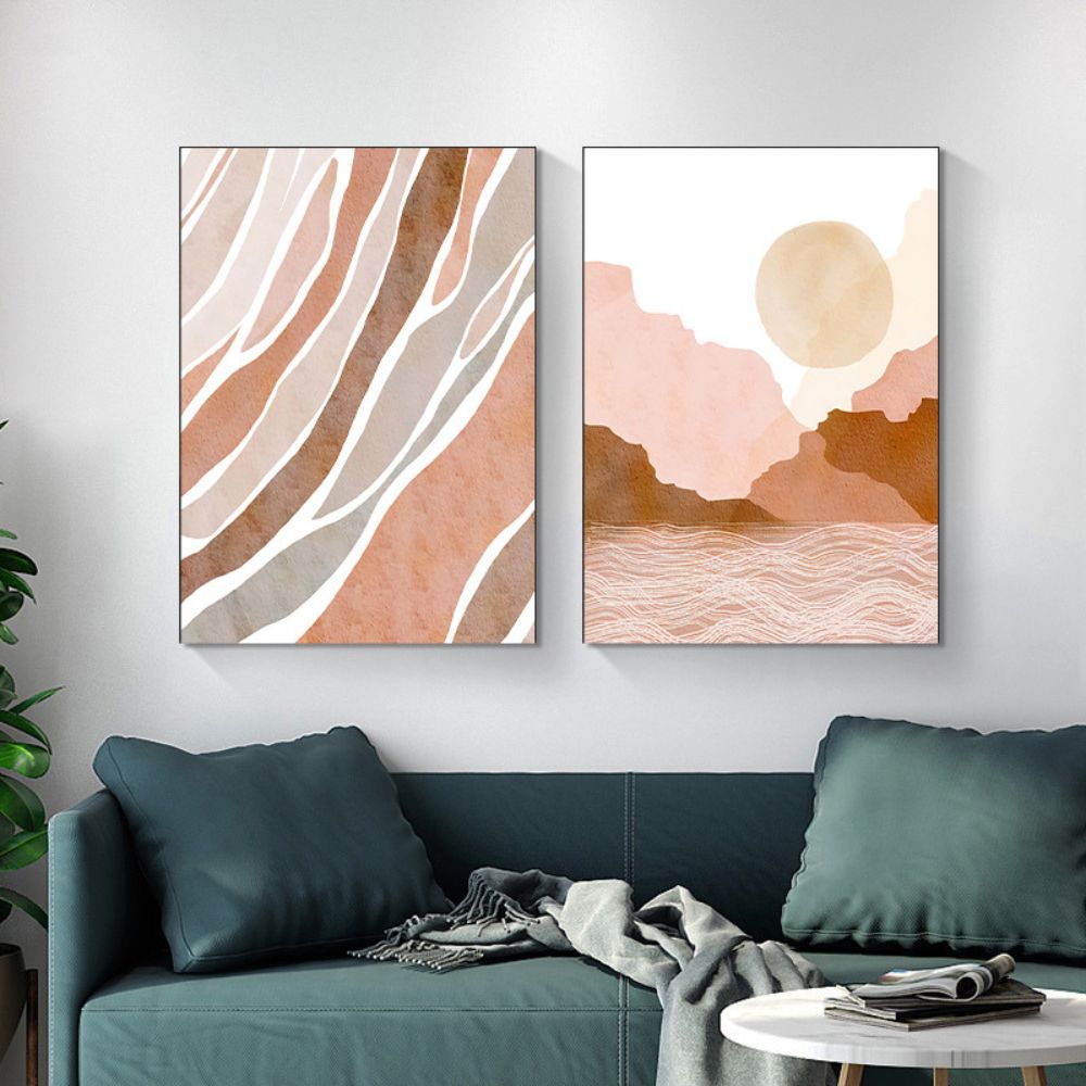 Morandi Sun & Beach No.2 Minimalist Art Poster