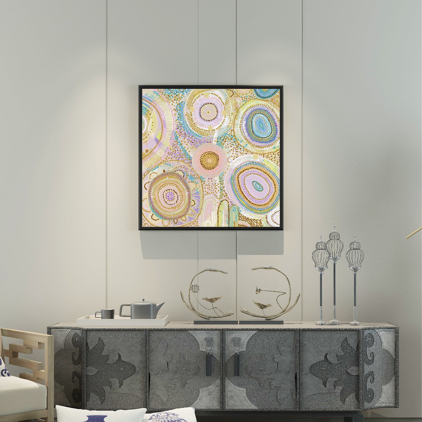 Blooming and Gathering Aboriginal Art Poster